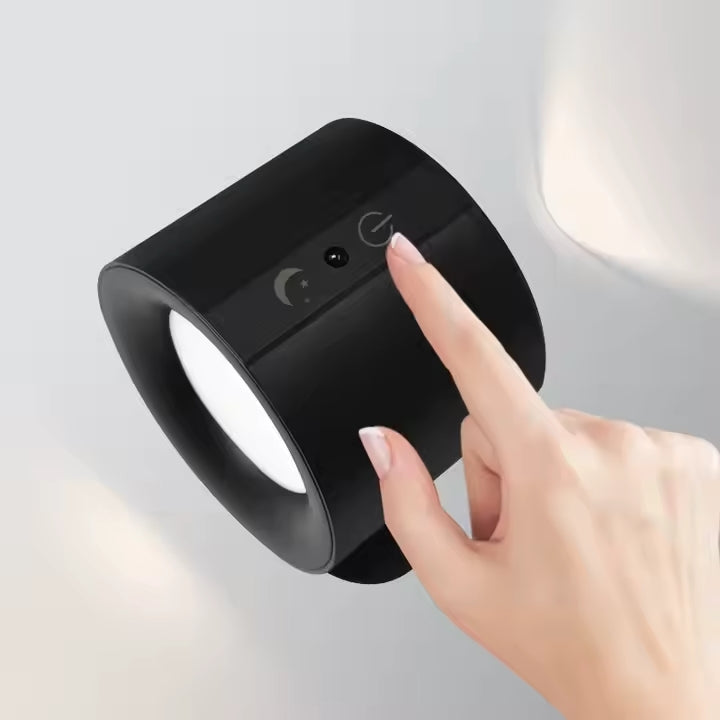 Applique murale à LED Lampe murale rechargeable Rotation à intensité variable Applique murale sans fil pour chambre à coucher Lecture Étude Chevet